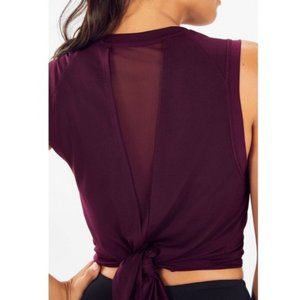 FABLETICS Monet V-Back Tie Tank Top Burgundy